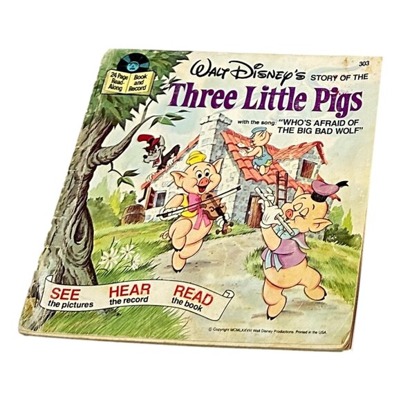 Peter Pan Records Book Set Lot 5 Read and Hear Pony Puff Pigs Pied Piper Vintage - Picture 16 of 16